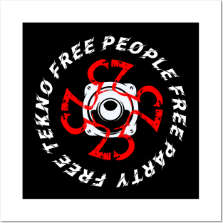 Free Tekno Free People Free Party 23 Posters and Art